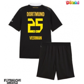 Borussia Dortmund Joey Veerman #25 Dětské Venkovní dres komplet 2026-27 Krátký Rukáv (+ trenýrky)